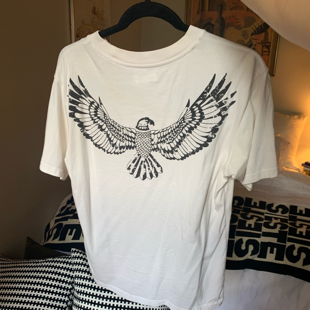 RARE ANINE BING white eagle tee shirt